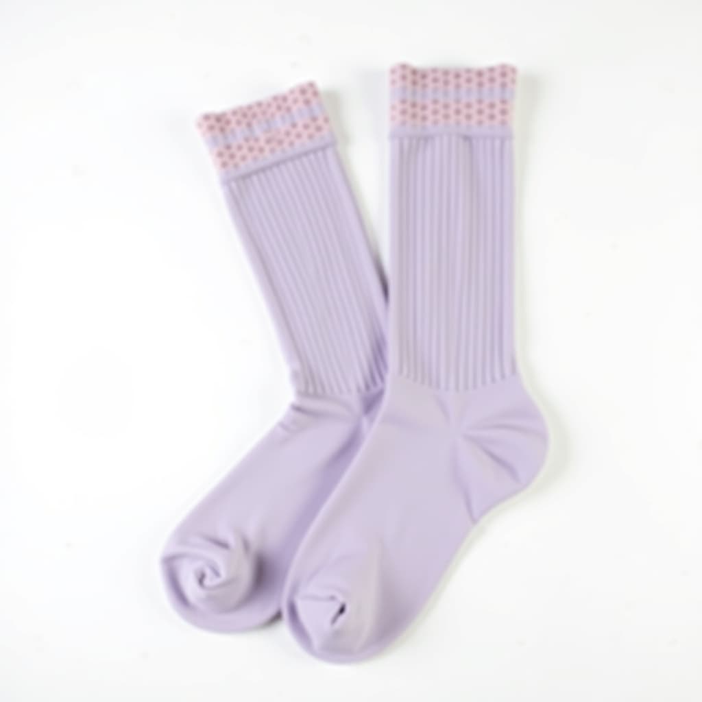 Ribbed Calf Crew — Lavender