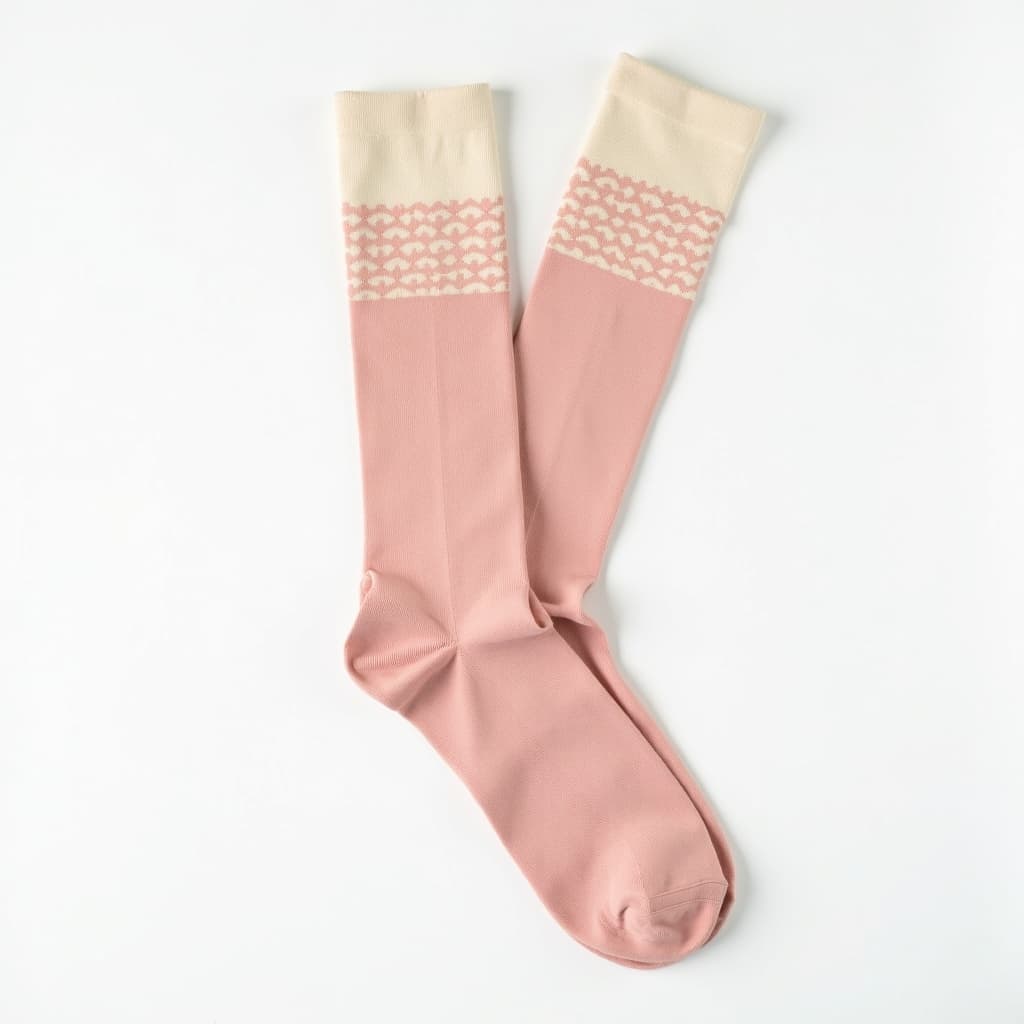 Ribbed Calf Crew — Rose Marl